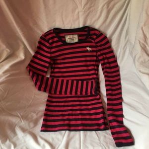 Abercrombie & fitch striped long sleeve shirt